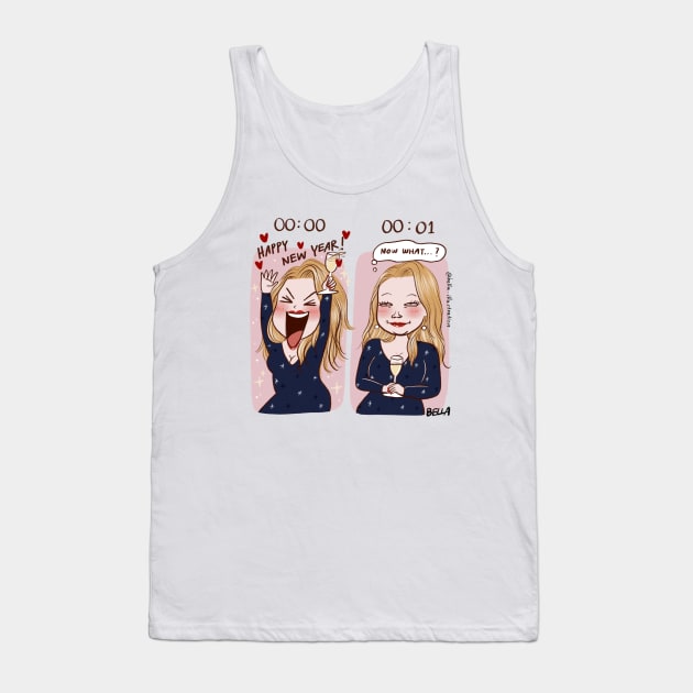 New Year Tee Tank Top by Bella Illustration 